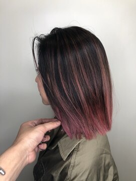 ルッソ チアロ(Lusso chiaro) 裾カラー　ピンク/30代40代50代