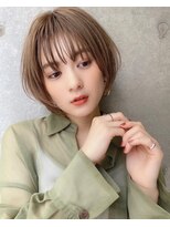 エニ 自由が丘(ENi) 黒髪/グレーベージュ/レイヤーロング/前髪パーマ[自由が丘駅]