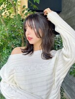 バランス 天王寺店(Balance)&nbsp;艶が決め手暗髪韓国風外ハネセミディシースルーバング姫カット