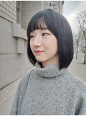 ワイドバングのボブ/ショートカット/ショートヘア/30代/40代
