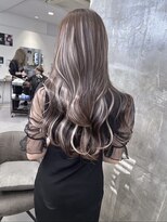 キング(K!ng)&nbsp;縮毛矯正髪質改善ハイライトレイヤーカット枚方美容室エクステ