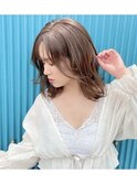 ミルクブラウン/ダークパープル/ナチュラルショート/夏/町田
