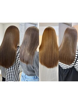 髪にやさしく、ナチュラルなストレートが自慢★忙しい朝のお手入れやヘアセットが楽になる縮毛矯正◎