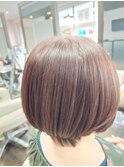 ショート×ピンクベージュ