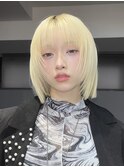 顔まわりレイヤーボブ