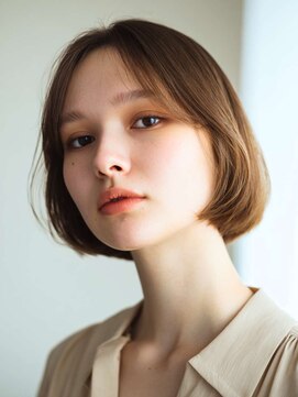 トクテ 高円寺(tokute) くびレイヤーエモージュ前髪モテベージュレイヤーミディ/高円寺