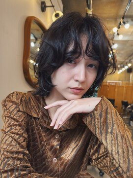 ヒュージ 三軒茶屋(huge) レイヤーボブ/ウルフ/ニュアンスパーマ/顔周りカット/20代30代