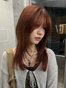 キーチェ 梅田中崎町(keych) レイヤーカット/中崎町/大阪梅田/オリーブベージュ