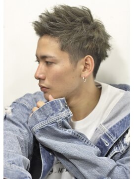 フェザーパーマサーフカール刈り上げセンターパート