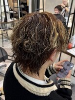 ゼスト パーク(ZEST PARK)&nbsp;メンズパーマ　メッシュ　ブラウンパーマ