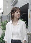 新宿若松河田曙橋外ハネボブインナーカラーミルクティー30代40代