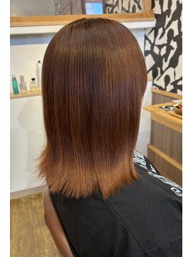 桃の木 ヘアー(桃の木 hair) オレンジブラウン×シングルカラー