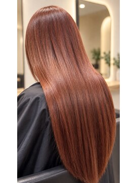 テーラヘアー 我孫子店(TELA HAIR) 【暖色カラー】レッドブラウン×髪質改善ロング