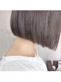 *パッツンボブ×グレージュカラー*
