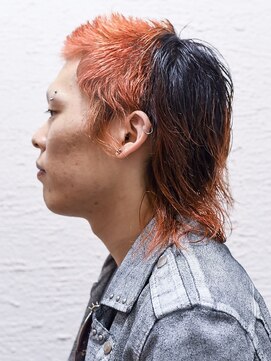 メリケンバーバーショップ コウベ(MERICAN BARBERSHOP KOBE) ショートレイヤーかき上げソフトツーブロックビジネス