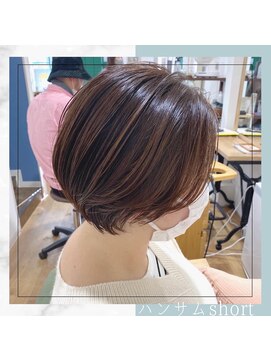 アム ヘアデザイン(am hair design) 白髪染め不使用/明るい白髪染め/ハンサムショート