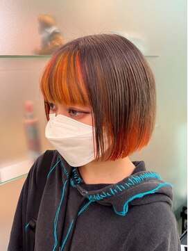 フェアレディ 烏山店(FAIRLADY) 切りっぱなしあごラインボブ◎幅広個性派インナーカラー