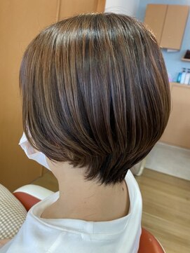 エス ハート オブ ヘアー 名東店(Heart of HAIR) 【ES 佐藤】 Summer Style #12 ナチュラルブラウンショートボブ