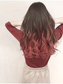 《sheer/大黒》#チョコブラウン#ピンクグラデーション