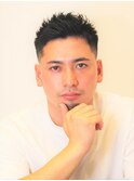 0mmスキンフェード刈上げアップバングベリーショートツイスト
