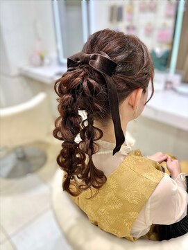 ヘイルジューシー(hail JUICY) 編み下ろしポニーテール