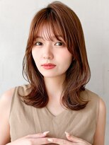 こなれミディセミディ大人可愛い愛されレイヤーカット艶感
