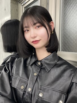 エヌアイ オモテサンドウ(ni omotesando) ワンカール韓国ボブ/ブルーグレージュ　上野