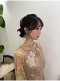 【ayari】ミディアムヘアのお呼ばれヘアセット＊ツインお団子