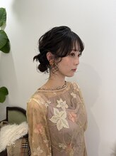 コキリ(kokiri) 【ayari】ミディアムヘアのお呼ばれヘアセット*ツインお団子