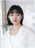 面長　ベース　ボブ　外ハネ　　レイヤー　ミニウルフ
