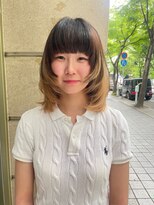 ペレ アネックス 大阪梅田茶屋町店(PELE ANNEX)&nbsp;ミディアムヘア/デザインカラー/フェイスフレーミング/梅田