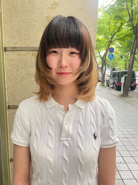 ペレ アネックス 大阪梅田茶屋町店(PELE ANNEX) ミディアムヘア/デザインカラー/フェイスフレーミング/梅田