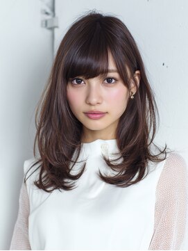 リンク(Link Hair&Spa) 小顔ミディアムレイヤー/顔まわりカット/髪質改善