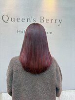 ヘアリラクゼーション クインズベリー(Hair Relaxation Queen's Berry) ボルドーカラー11.28小顔