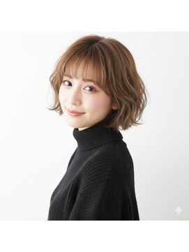 ミディアムヘア×パーマ