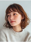 着物ヘア/大人ガーリー/ダークアッシュ/似合わせカット/大口子安