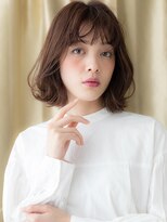 カバーヘア ブリス 北浦和(COVER HAIR bliss)&nbsp;グレージュブラウンくびれミディアムボブパーマX北浦和30代40代