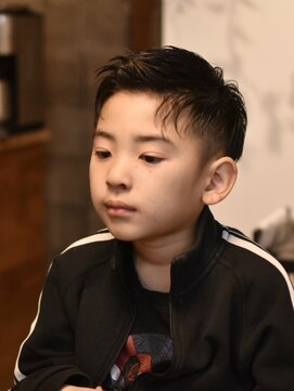 リム メンズヘア(LIM men's hair) 束感キッズアップバング【倉敷のメンズカット専門店】