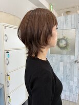パウダーテラ(Powder tera) 30代40代50代ショートウルフ×脱白髪染め+ローライト