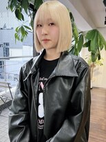 クペウイビ 心斎橋(cope'u yive)&nbsp;ボブ/ダブルカラー/ケアブリーチ/ブロンド/心斎橋