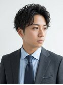 清潔感ビジネスショートツイストスパイラルで垢抜けアップバング