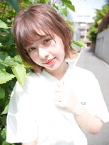 ルティア(Lutia) オレンジベージュ ダブルカラー ふわミディ