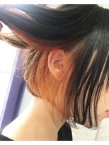 ヘアテリア リュウ 大塚(hair teria ryu) ブラック×インナーオレンジボブ