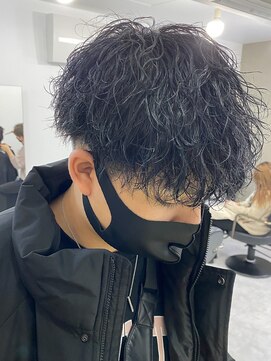 エルマーク 梅田(L-MARK) 波巻きパーマスパイラルパーマツイストスパイラルパーマメンズ