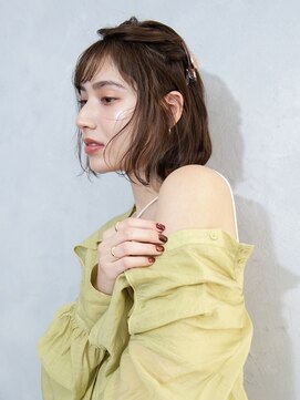 アース 三軒茶屋店(HAIR&MAKE EARTH) 三軒茶屋_レディース_ミディアム_ブラウン_ヘアアレンジ_小顔