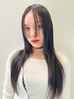 ダブ アオヤマ(DaB AOYAMA) ロングヘアは顔まわりで可愛く/ 黒髪 トリートメント 前髪パーマ