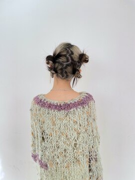 ミュー(Mu) 黒染め×ルーツカラー