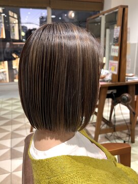 バブ バイネオリーブ(Bab by neolive) 切りっぱなしボブ　ハイライト　ベージュ