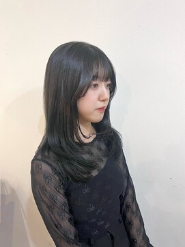 イオエ 梅田(ioe) ダブルカラー/大人ボブ/黒髪スタイル/髪質改善/縮毛矯正