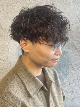 ニアウ 高崎店(Niau) メンズマッシュ緩めツイストスパイラルパーマ群馬高崎眉毛韓国